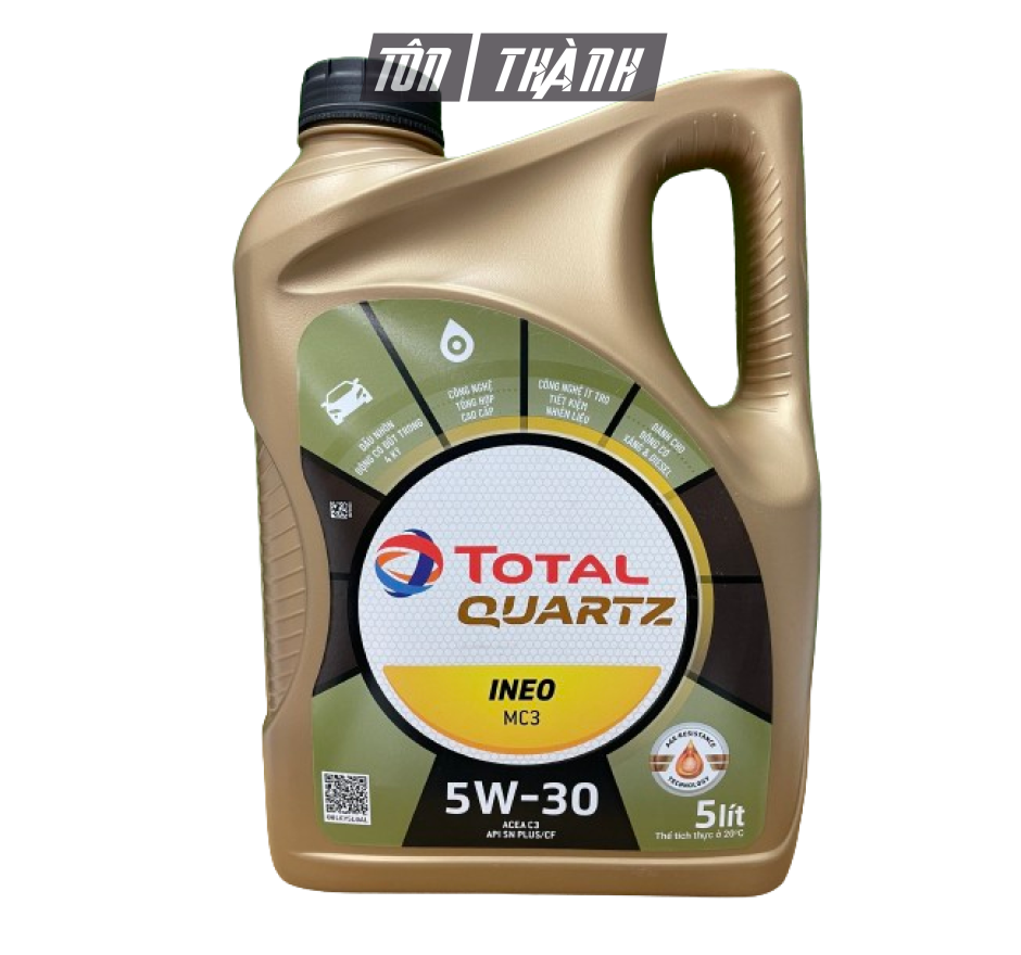 DẦU NHỚT TOTAL QUARTZ INEO MC3 5W30 DÙNG CHO MÁY XĂNG VÀ MÁY DẦU (5 LÍT)