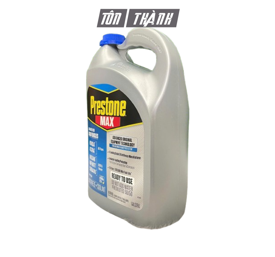 Nước làm mát động cơ Prestone MAX màu xanh dương chuyên dụng cho xe Châu Á (3.78 lít)