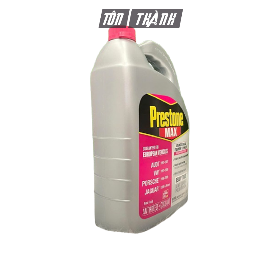 Nước làm mát động cơ Prestone MAX màu hồng chuyên dụng cho xe Châu Âu (3.78 lít)