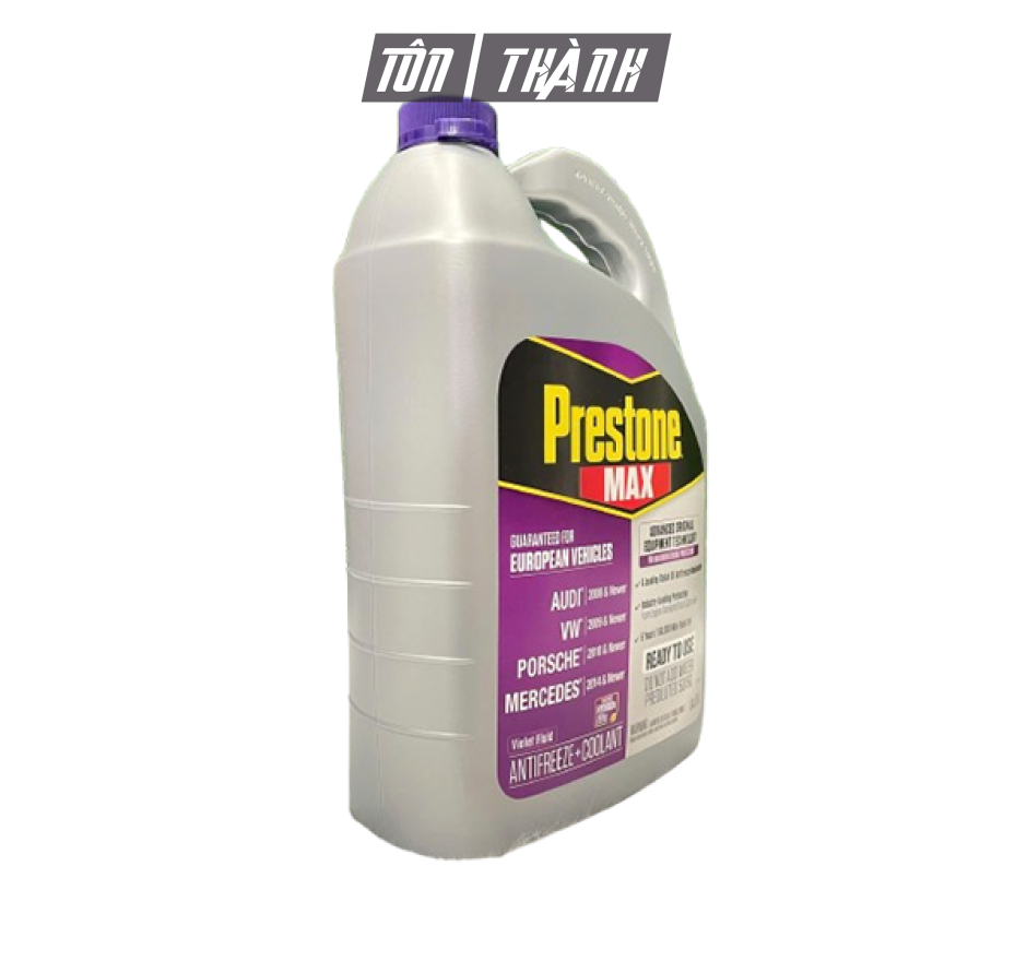 Nước làm mát động cơ Prestone MAX màu tím chuyên dụng cho xe Châu Âu (3.78 lít)