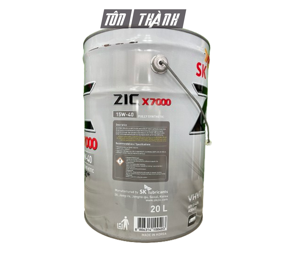 DẦU NHỚT XE TẢI NẶNG SK ZIC X7000 15W40 (20 LÍT)